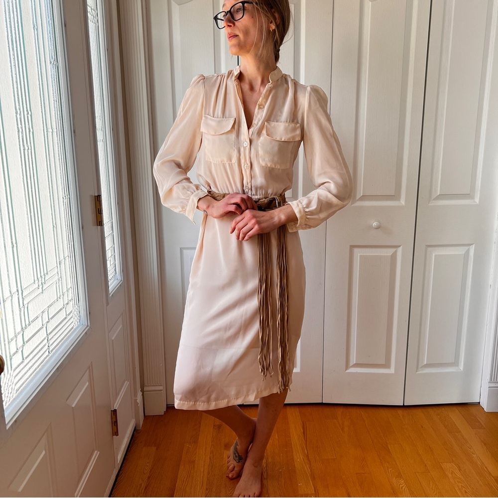 1970’s Farouche Sheer Cream Dress